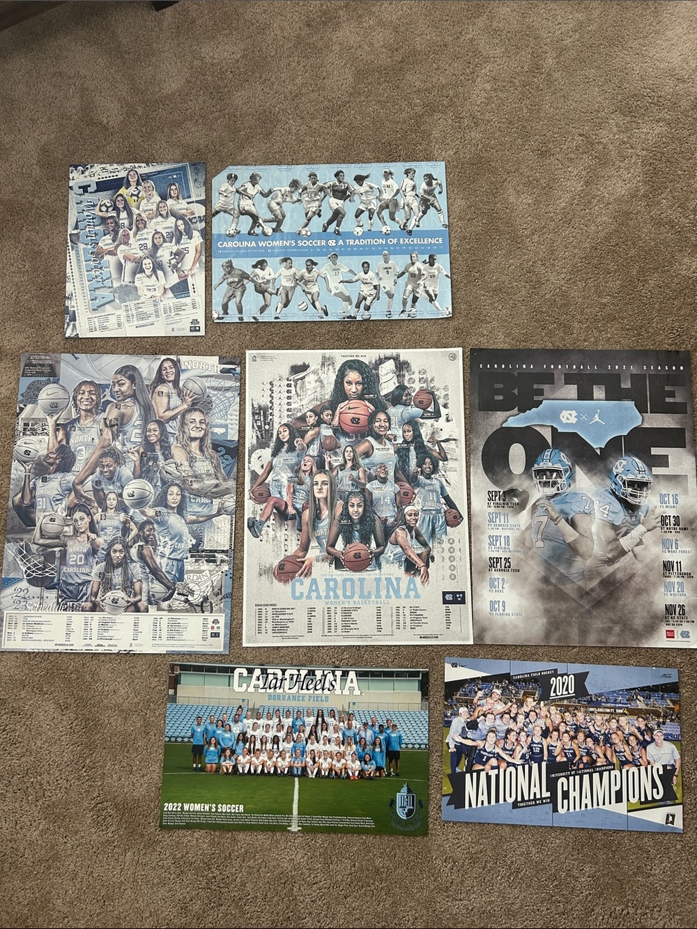 UNC North Carolina Tar Heels 2020-2023 Team Posters - FB/WBB/WSOC/FH